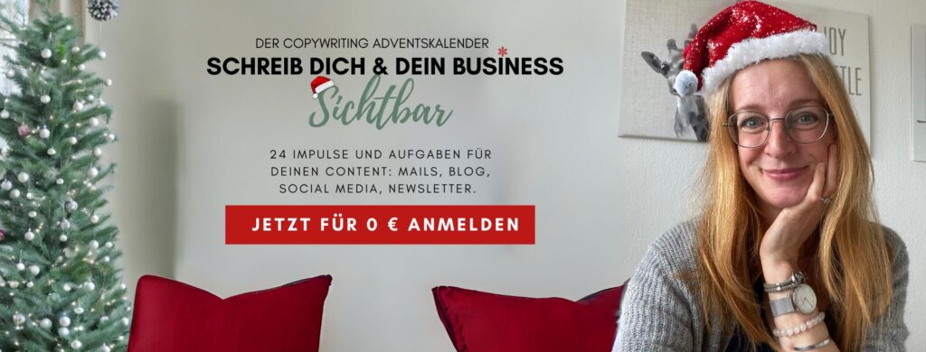 Copywriting Adventskalender: Texte schreiben für Newsletter, Social Media und Content Marketing