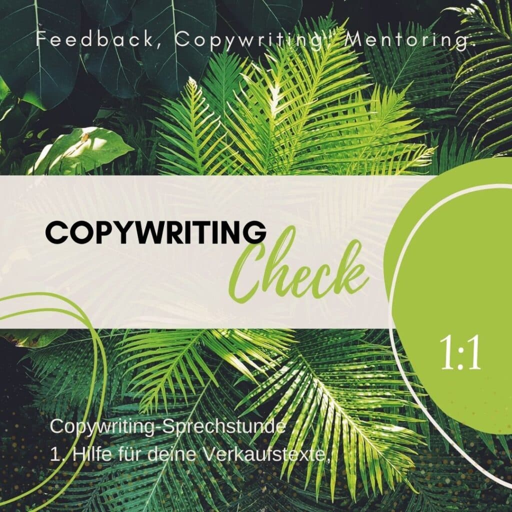 Copywriting Check: Feedback für deine Texte, Überarbeitung, Live-Copywriting