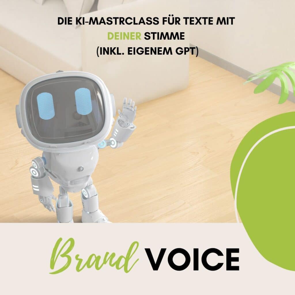Brand Voice: KI Masterclass für Onlinebusiness Personenmarken mit Custom GPT