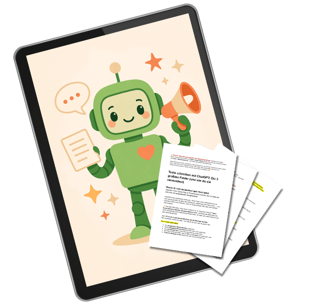 Texte schreiben mit KI und ChatGPT - 3 Fehler - Copywriting Guide