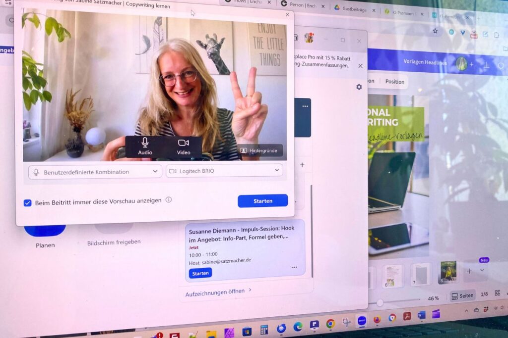 Bereit: Gastworkshop Online: Wie du deine Message im Copywriting auf den Punkt bringst. Copywriting Workshop